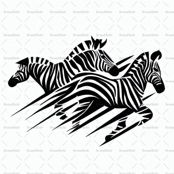 Herde von laufenden Zebras